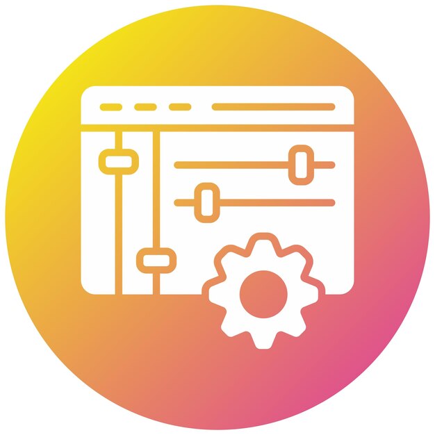 Ilustración del diseño del icono vectorial de las configuraciones