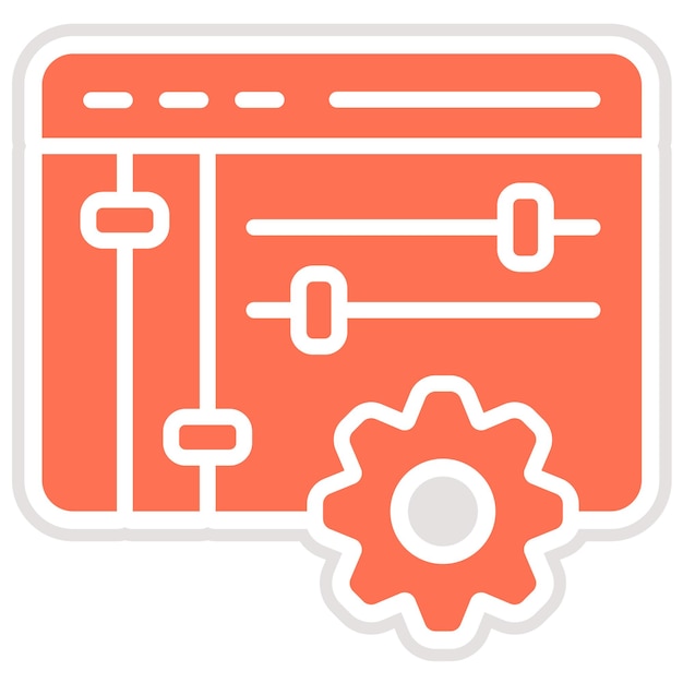 Ilustración del diseño del icono vectorial de las configuraciones