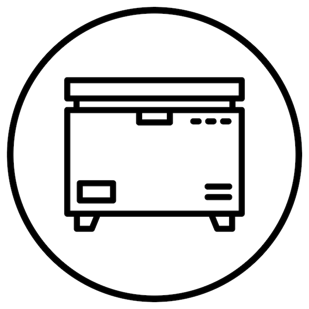 Ilustración del diseño del icono vectorial del congelador
