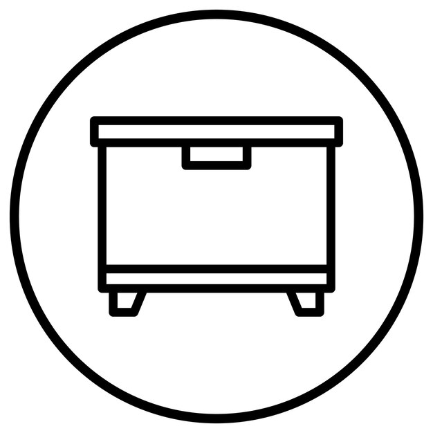 Ilustración del diseño del icono vectorial del congelador