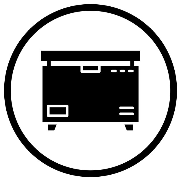 Ilustración del diseño del icono vectorial del congelador