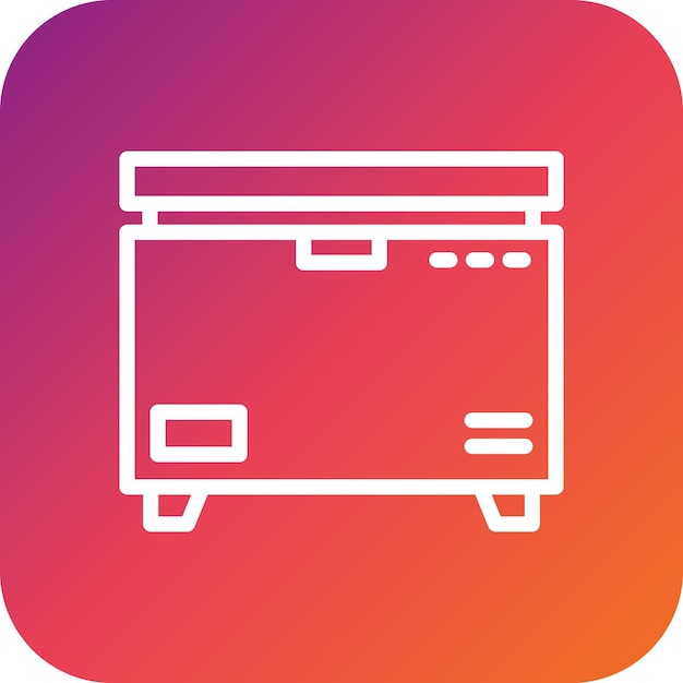 Ilustración del diseño del icono vectorial del congelador