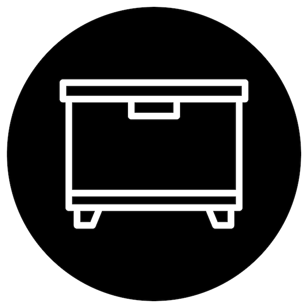 Ilustración del diseño del icono vectorial del congelador