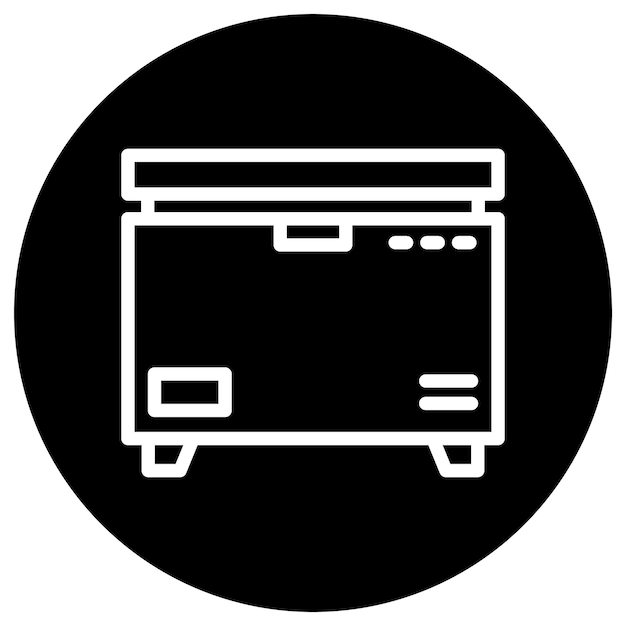 Ilustración del diseño del icono vectorial del congelador