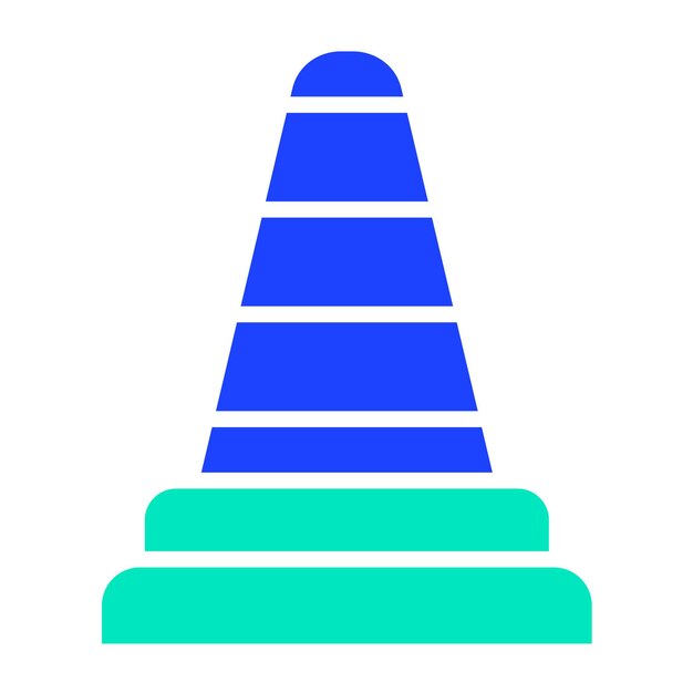 Ilustración del diseño del icono vectorial del cono de tráfico