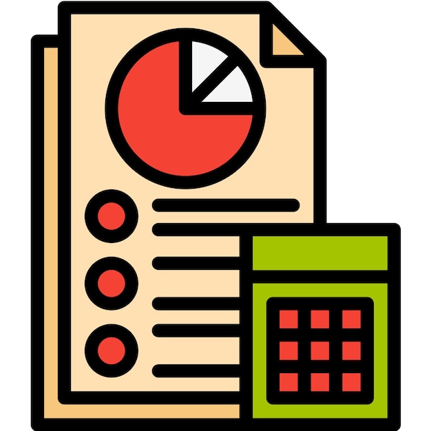 Ilustración del diseño del icono vectorial de contabilidad