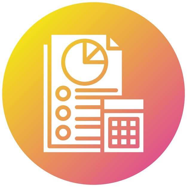 Ilustración del diseño del icono vectorial de contabilidad