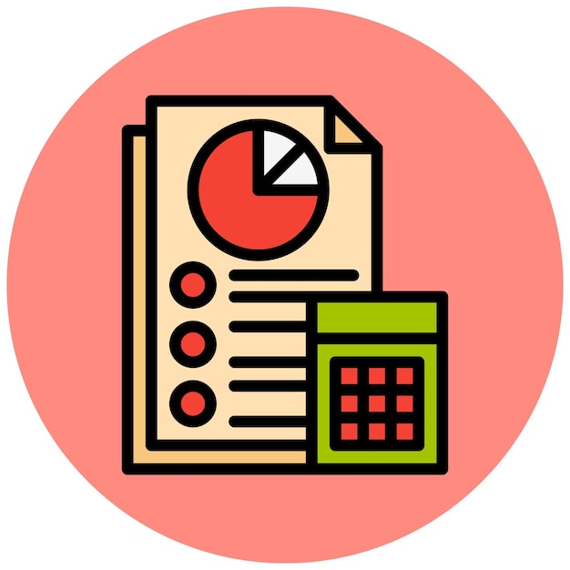 Ilustración del diseño del icono vectorial de contabilidad