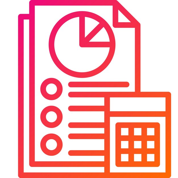 Ilustración del diseño del icono vectorial de contabilidad