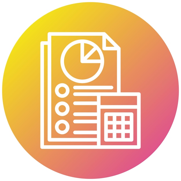 Ilustración del diseño del icono vectorial de contabilidad