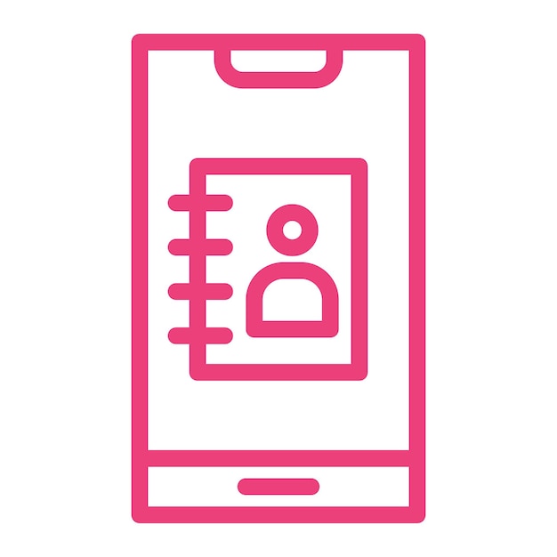 Ilustración del diseño del icono vectorial de contactos