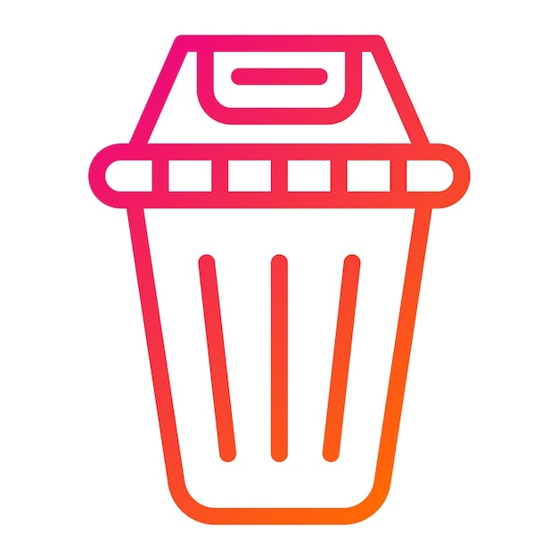 Ilustración del diseño del icono vectorial del contenedor de reciclaje