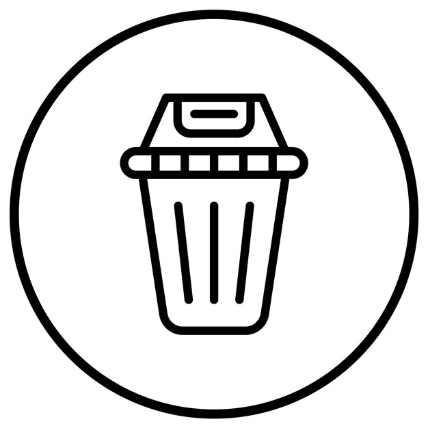 Ilustración del diseño del icono vectorial del contenedor de reciclaje