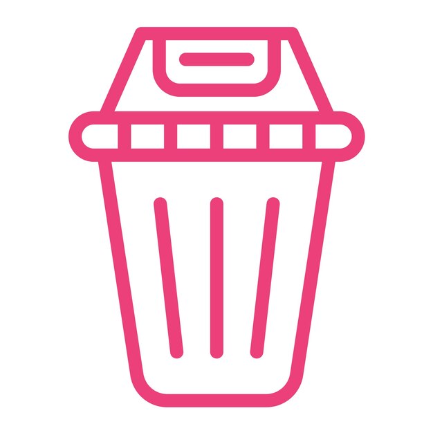 Ilustración del diseño del icono vectorial del contenedor de reciclaje