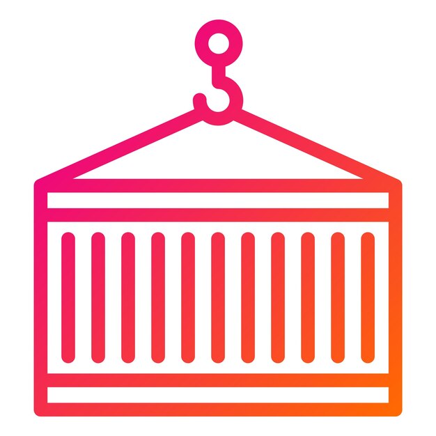 Ilustración del diseño del icono vectorial del contenedor