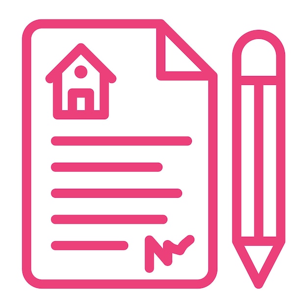 Ilustración del diseño del icono vectorial del contrato