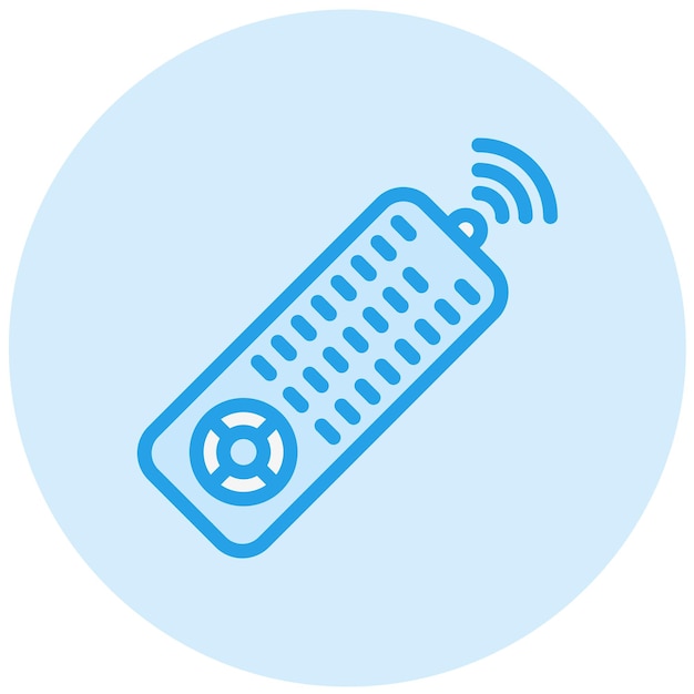 Ilustración del diseño del icono vectorial del control remoto