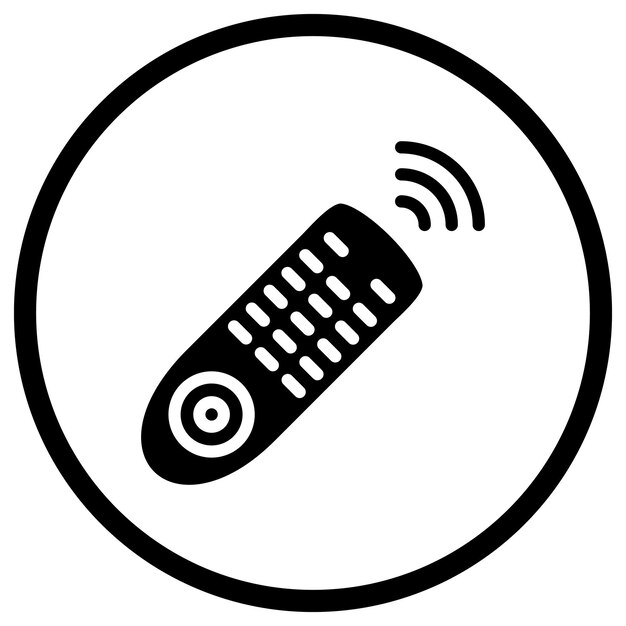 Ilustración del diseño del icono vectorial del control remoto
