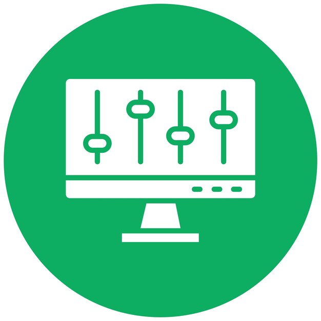 Ilustración del diseño del icono vectorial de control de volumen