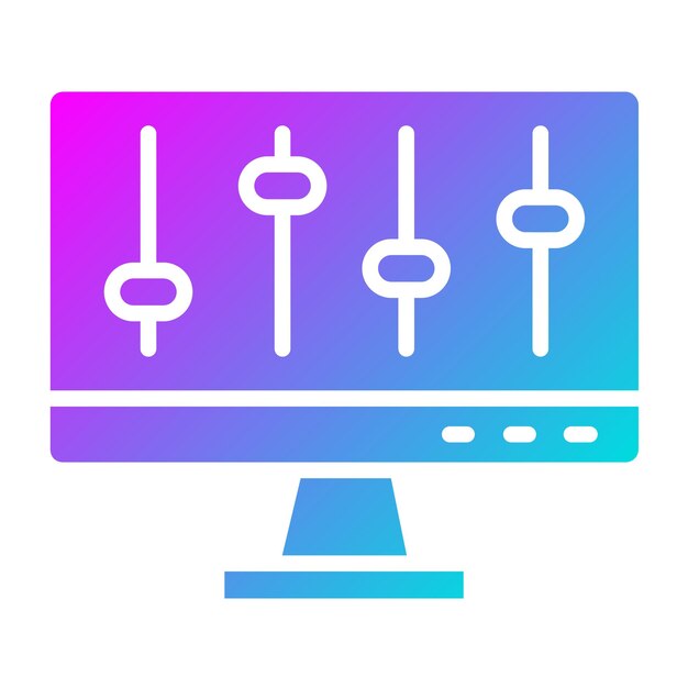 Ilustración del diseño del icono vectorial de control de volumen