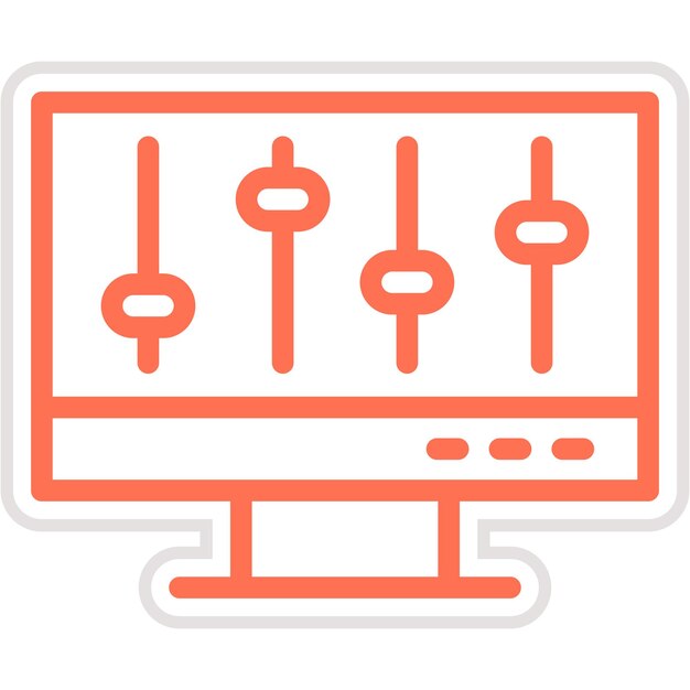 Ilustración del diseño del icono vectorial de control de volumen