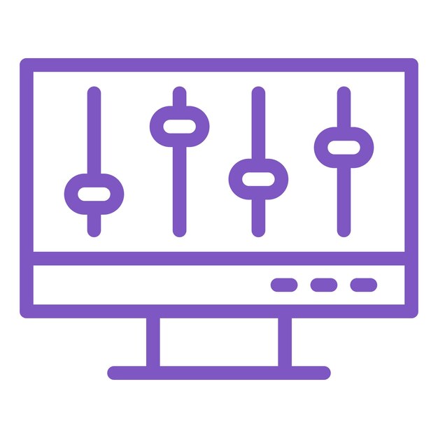 Ilustración del diseño del icono vectorial de control de volumen