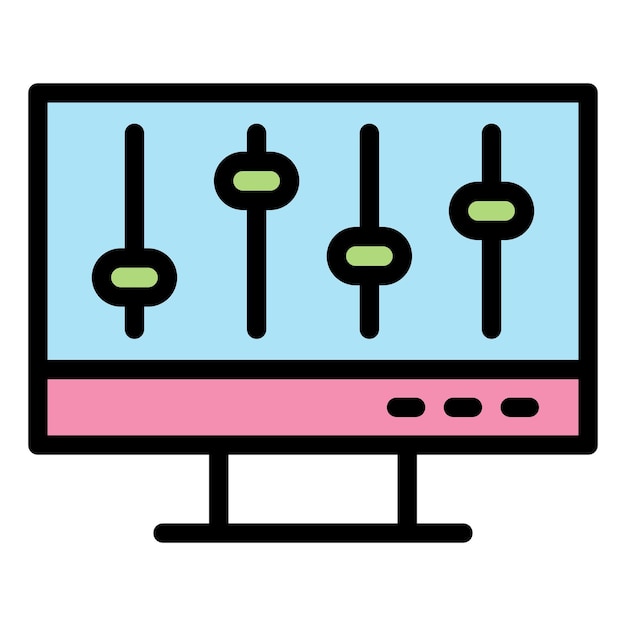 Ilustración del diseño del icono vectorial de control de volumen