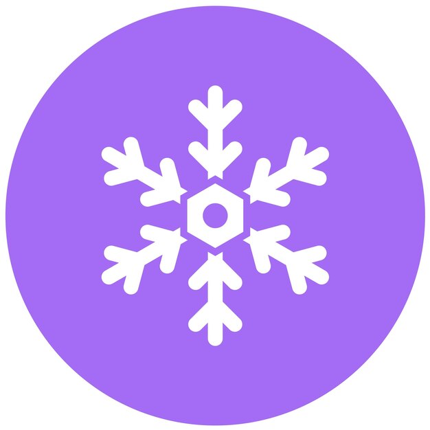 Ilustración del diseño del icono vectorial del copo de nieve