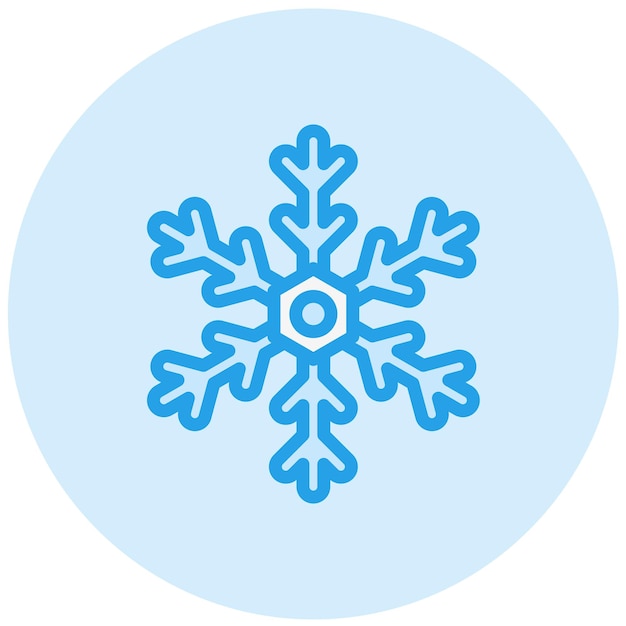 Ilustración del diseño del icono vectorial del copo de nieve