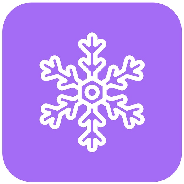 Ilustración del diseño del icono vectorial del copo de nieve