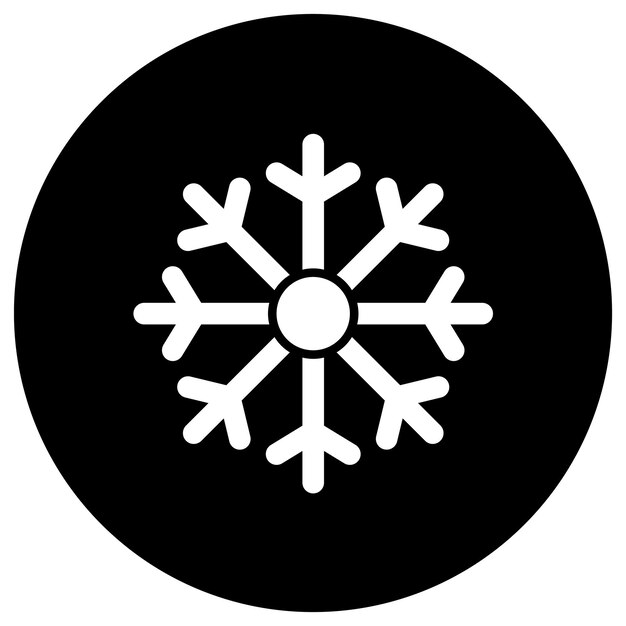 Ilustración del diseño del icono vectorial de los copos de nieve