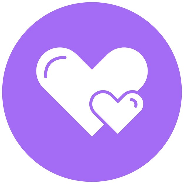 Ilustración del diseño del icono vectorial de corazones