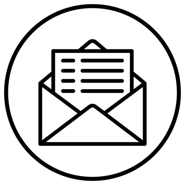 Ilustración del diseño del icono vectorial de correo