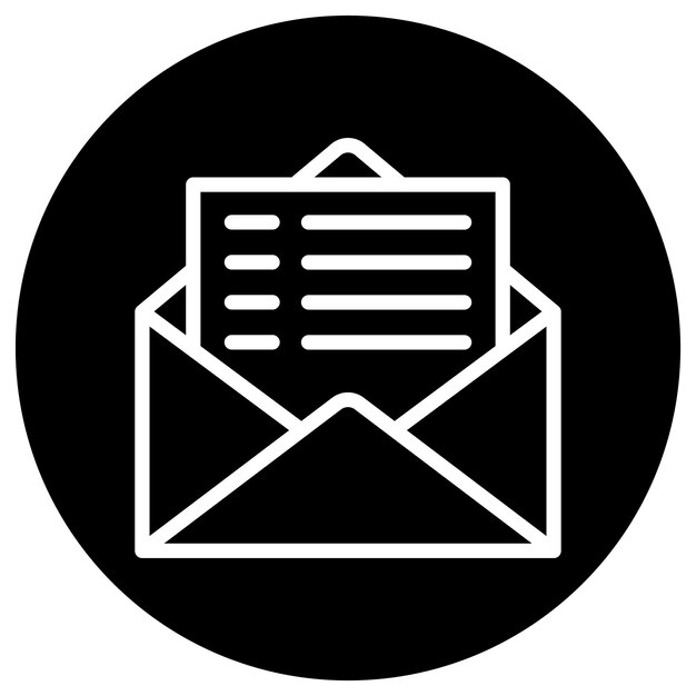 Ilustración del diseño del icono vectorial de correo