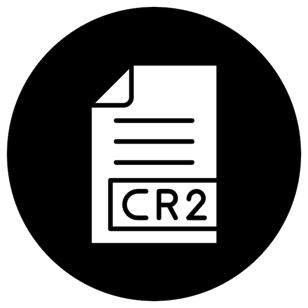 Ilustración del diseño del icono vectorial CR2