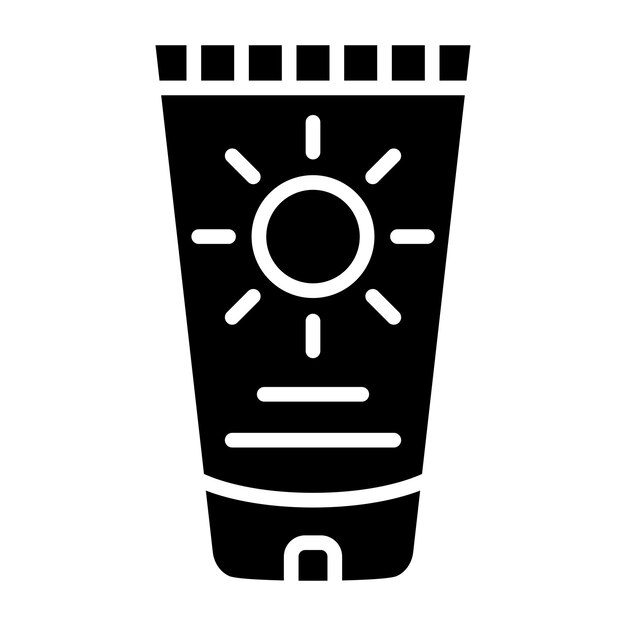 Ilustración del diseño del icono vectorial de la crema solar