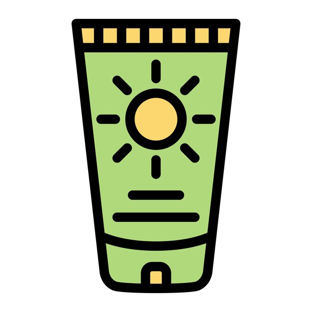 Ilustración del diseño del icono vectorial de la crema solar