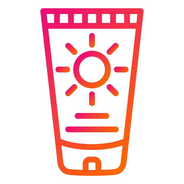 Ilustración del diseño del icono vectorial de la crema solar