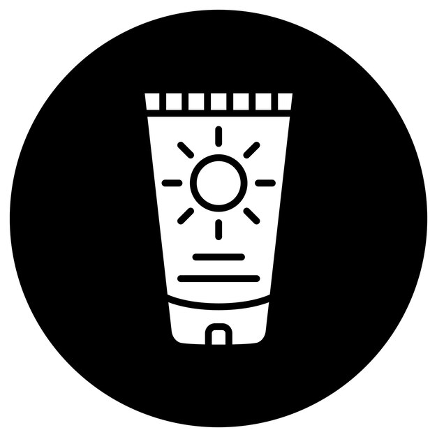 Ilustración del diseño del icono vectorial de la crema solar