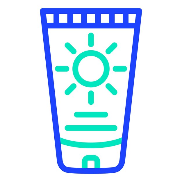 Ilustración del diseño del icono vectorial de la crema solar