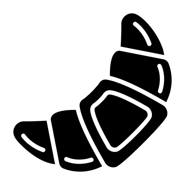 Ilustración del diseño del icono vectorial del croissant