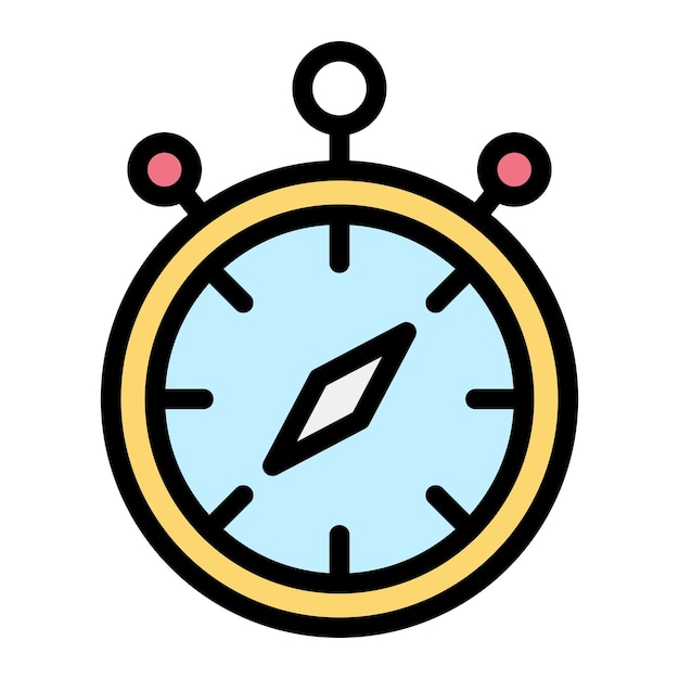Ilustración del diseño del icono vectorial del cronómetro