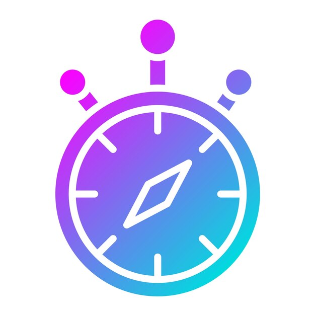Ilustración del diseño del icono vectorial del cronómetro