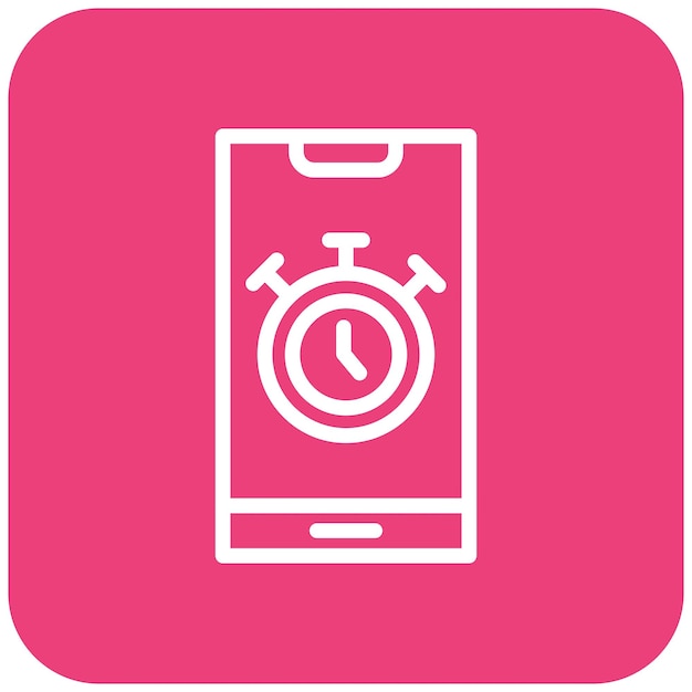 Ilustración del diseño del icono vectorial del cronómetro