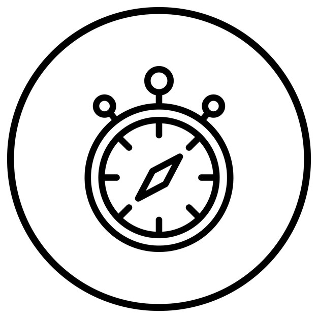 Ilustración del diseño del icono vectorial del cronómetro