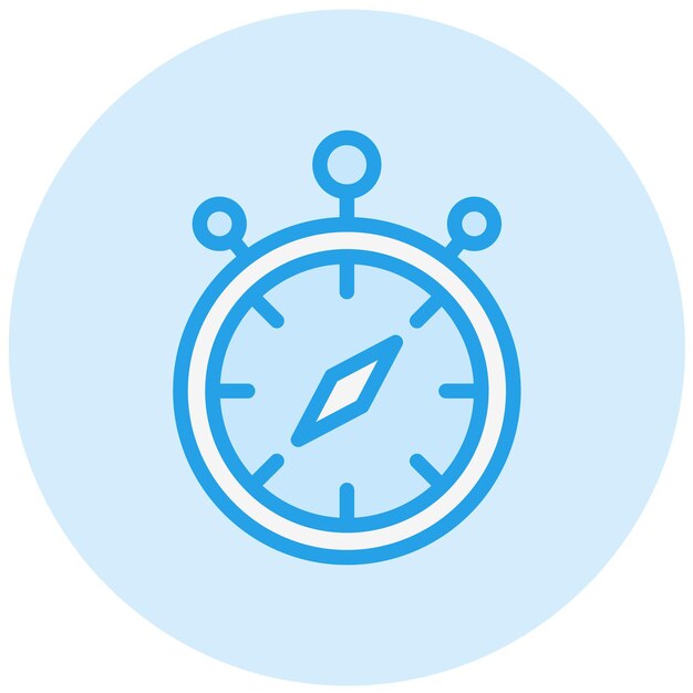 Ilustración del diseño del icono vectorial del cronómetro