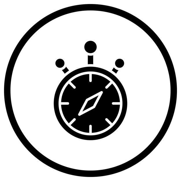 Ilustración del diseño del icono vectorial del cronómetro