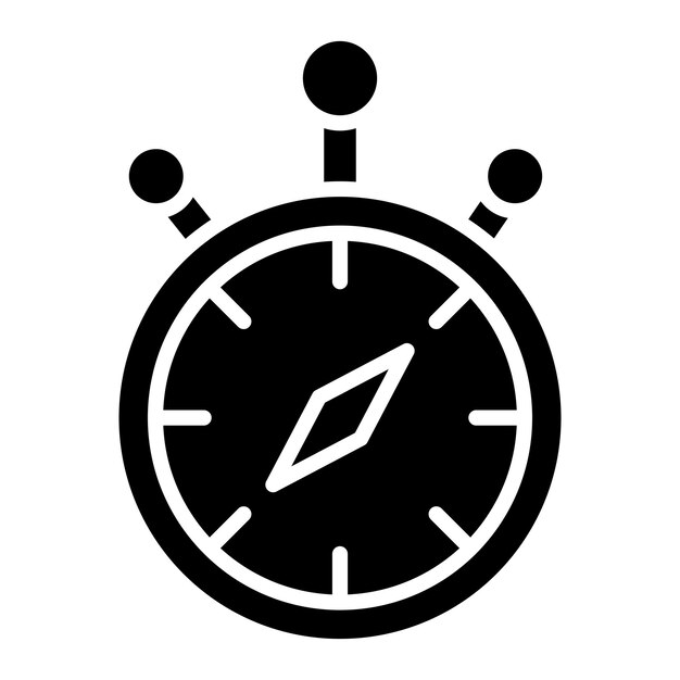 Ilustración del diseño del icono vectorial del cronómetro