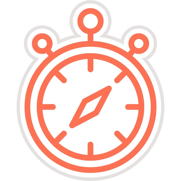 Ilustración del diseño del icono vectorial del cronómetro