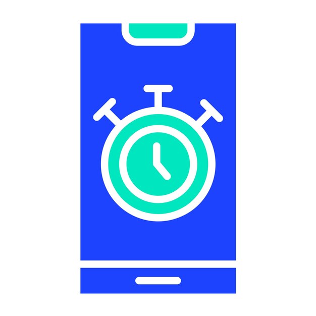 Ilustración del diseño del icono vectorial del cronómetro